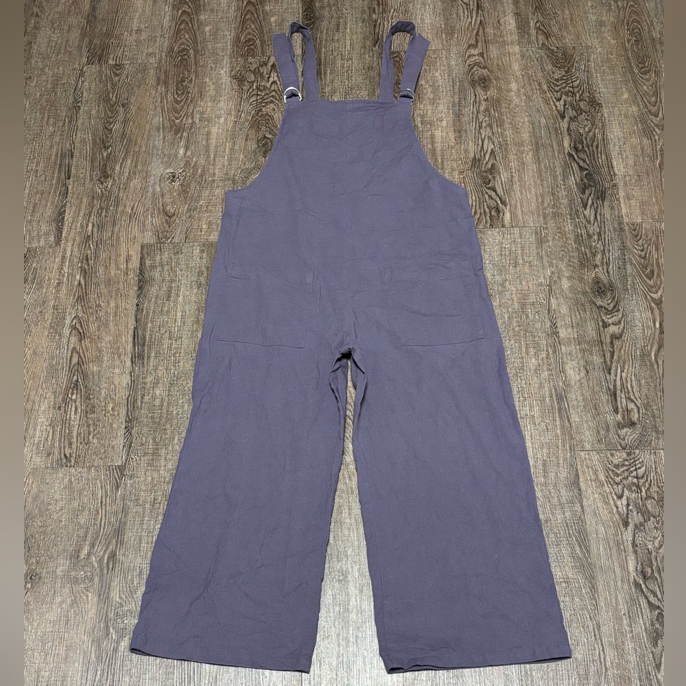 Letter to Juliet L.T.J. ‘The Maggie’ Cropped Wide-leg Linen Jumpsuit Overalls